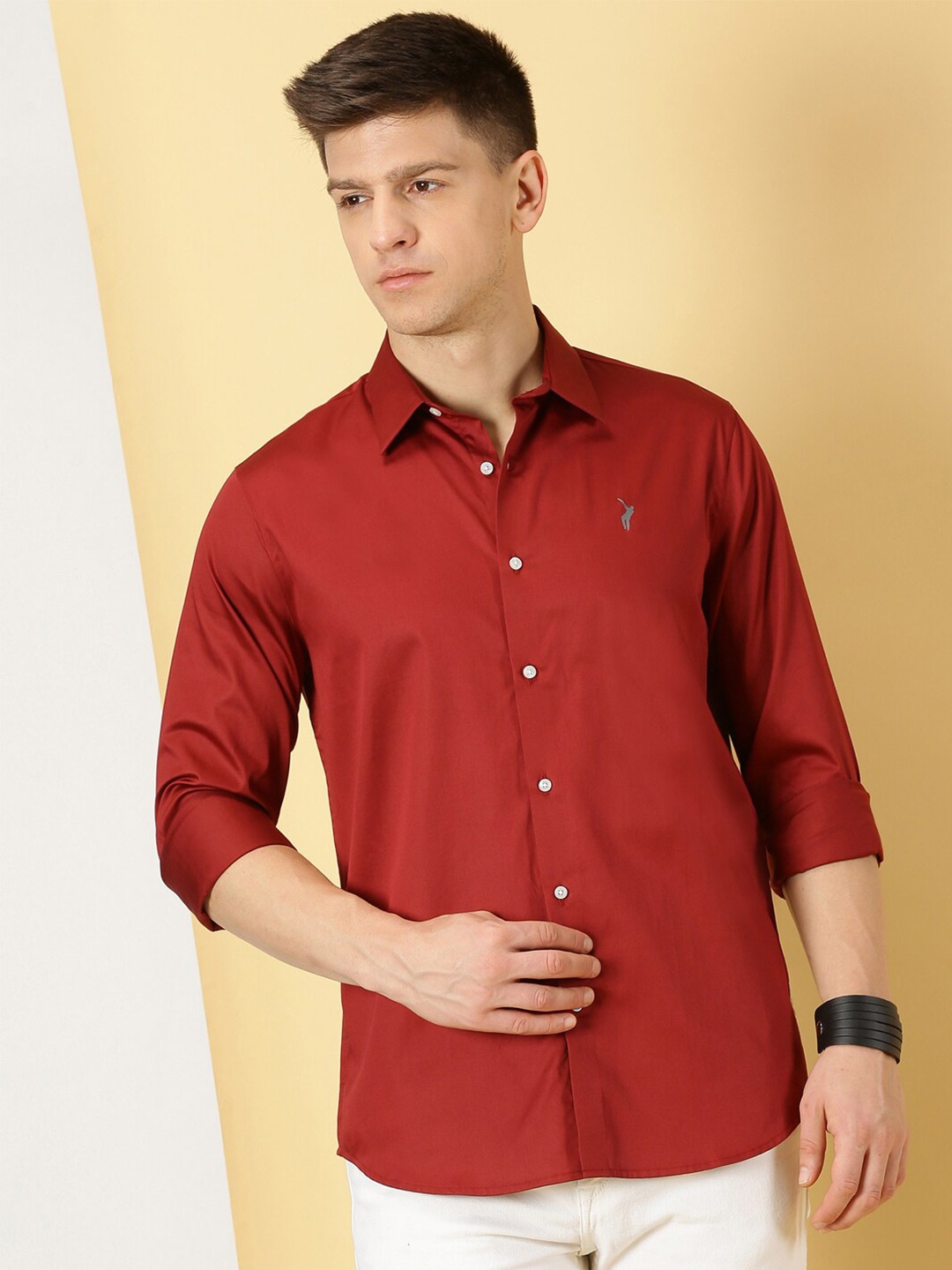 

Thomas Scott Classic Slim Fit Long Sleeves Casual Shirt, Maroon