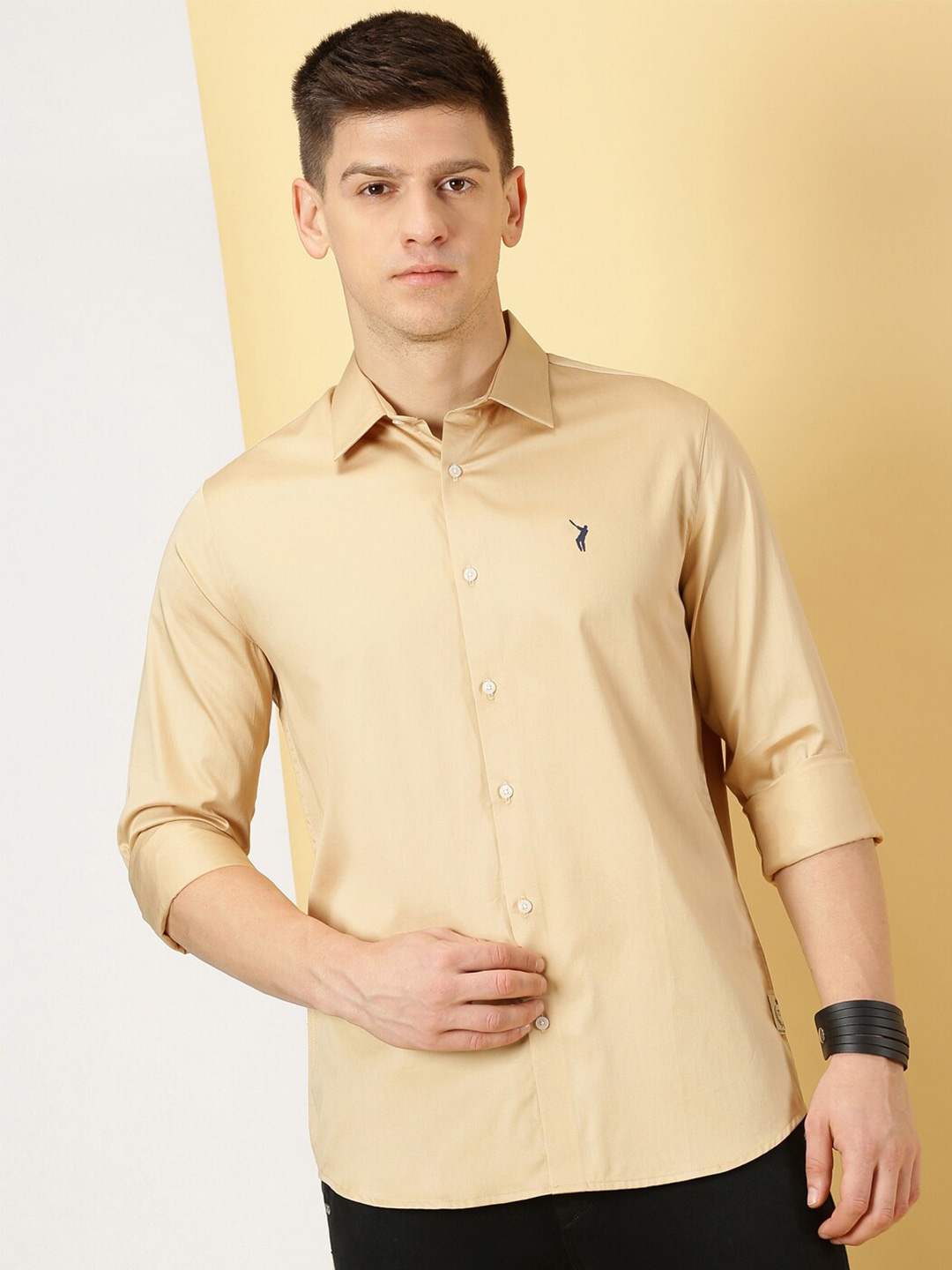 

Thomas Scott Classic Slim Fit Long Sleeves Casual Shirt, Beige