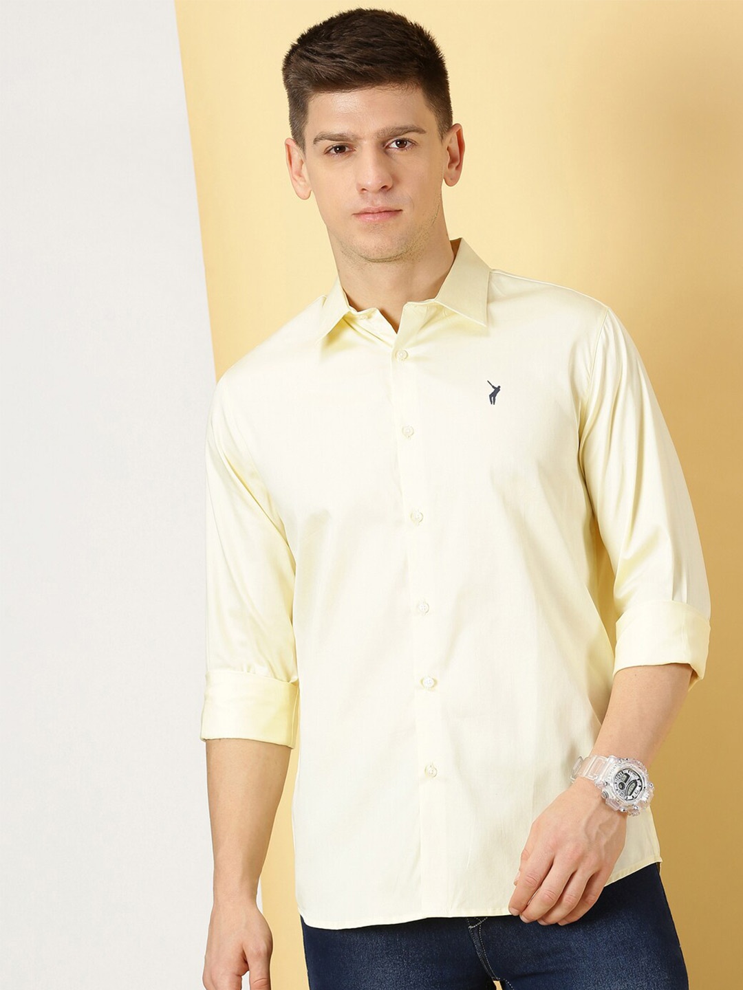 

Thomas Scott Classic Slim Fit Long Sleeves Casual Shirt, Yellow