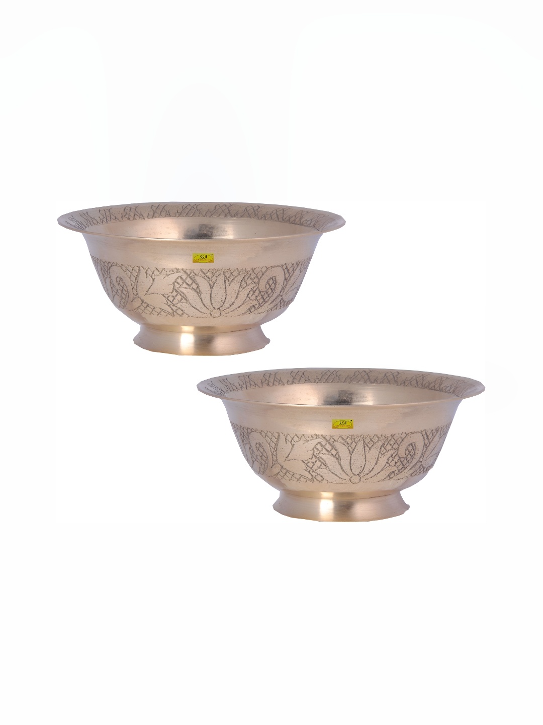 

Shivshakti Arts Yellow 2Pcs Dishwasher Safe Glossy Bowls