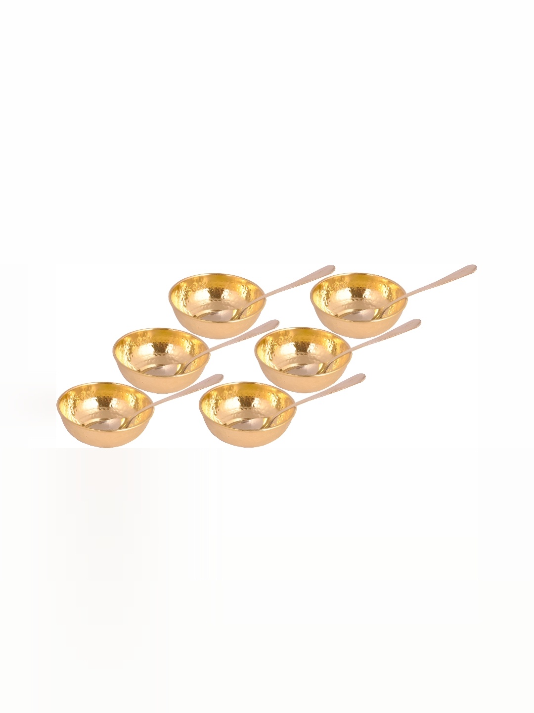 

Shivshakti Arts Yellow 12 Pieces Bowls With Spoons 200 ml