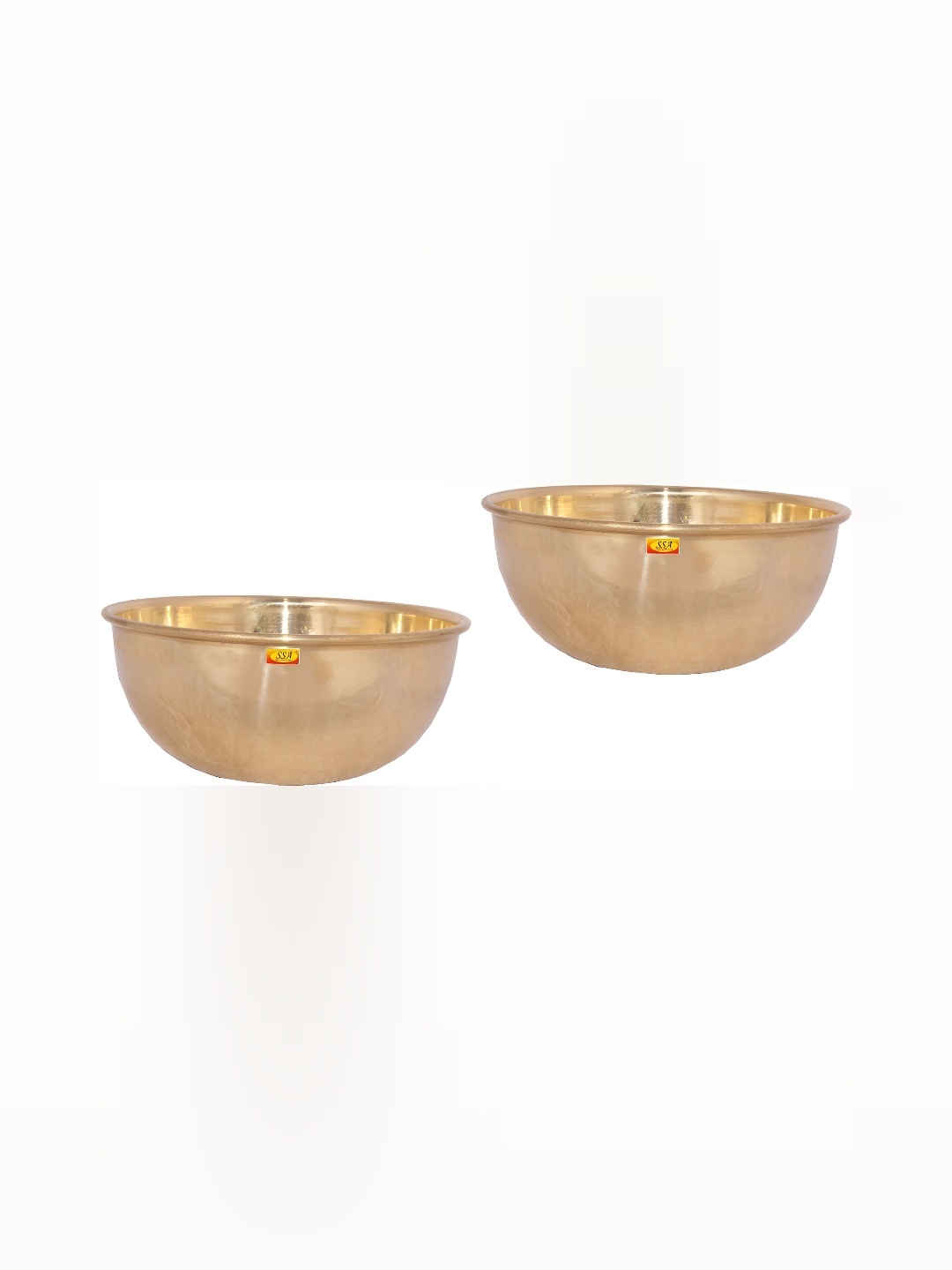

Shivshakti Arts Gold-Toned 2Pcs Brass Glossy Bowls 450ml Each
