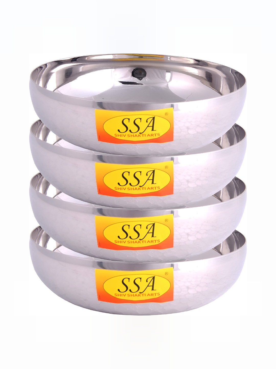 

Shivshakti Arts 4 Pieces Stainless Steel Glossy Bowls