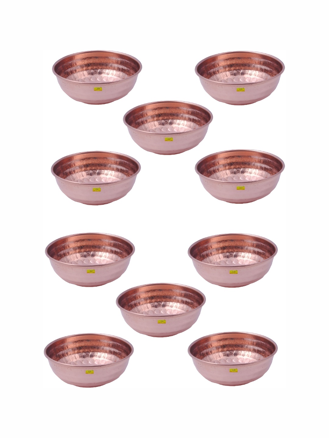 

Shivshakti Arts Brown 10 Pieces Copper Glossy Bowls