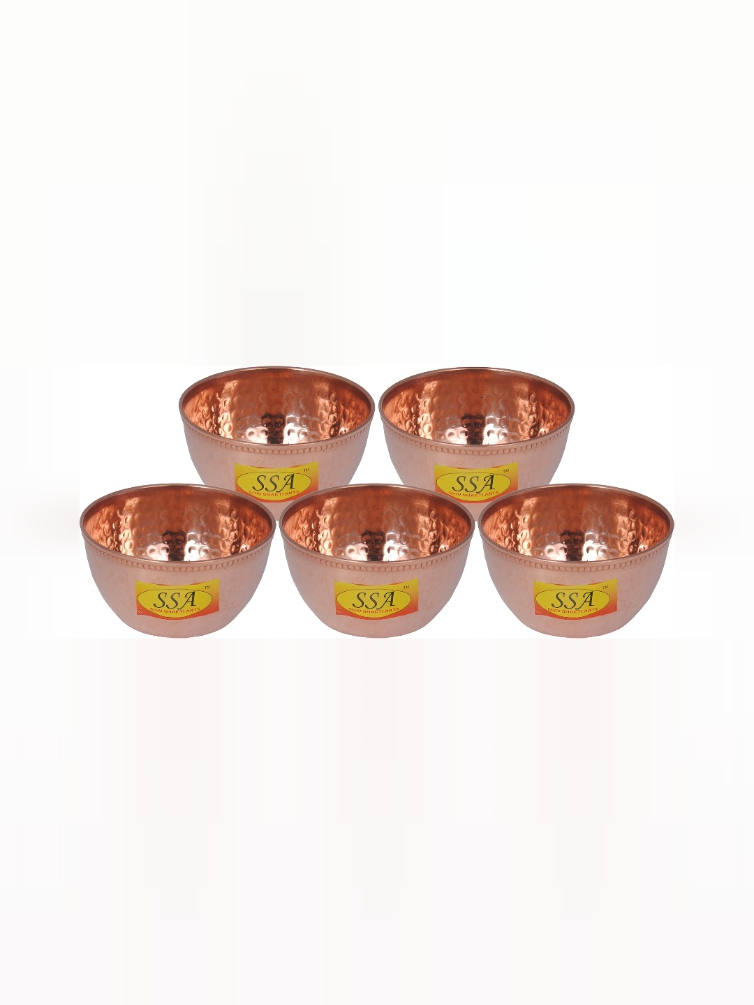 

Shivshakti Arts Brown 5 Pieces Copper Glossy Katori Bowls