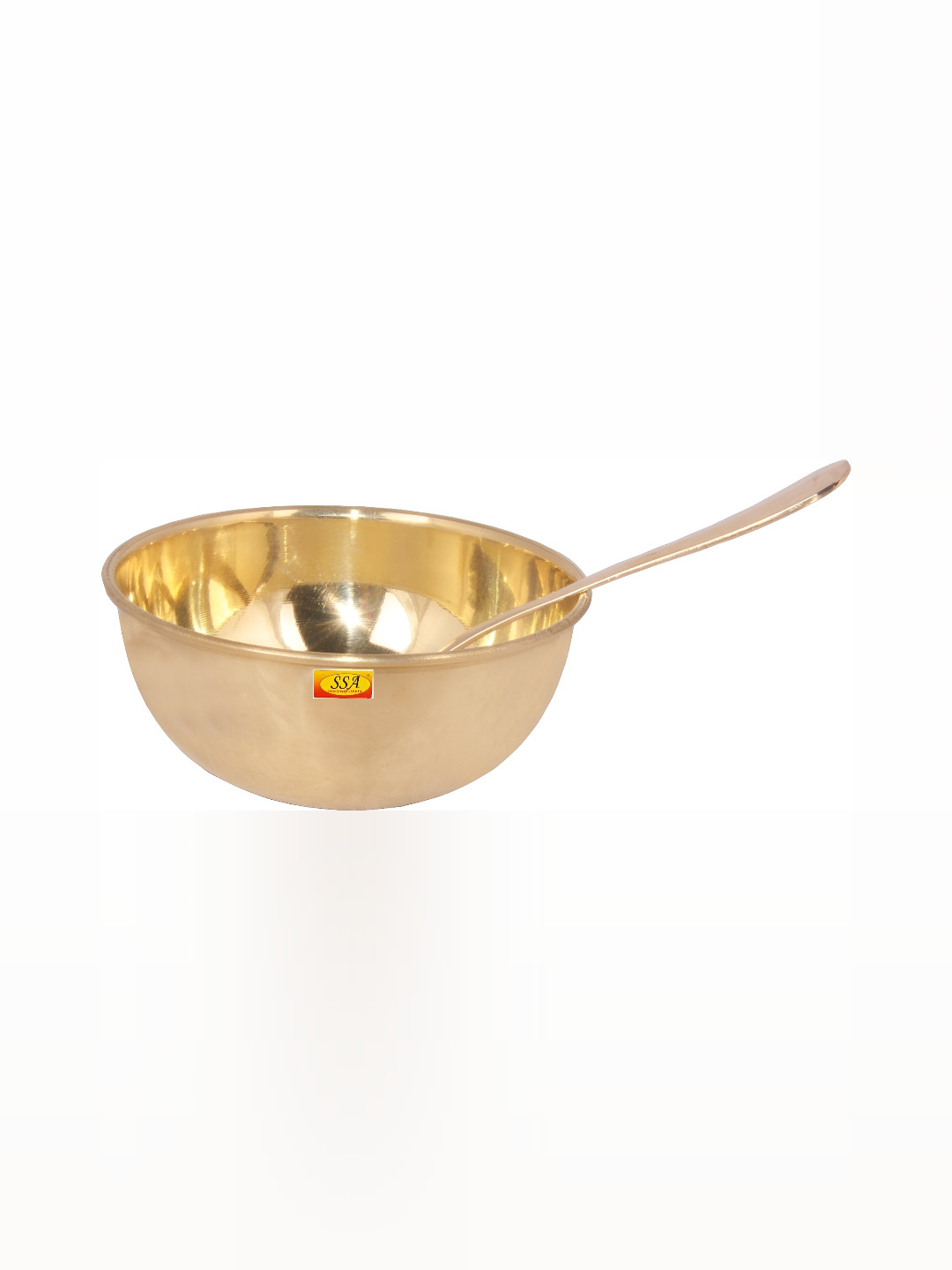 

Shivshakti Arts Yellow 2 Pieces Brass Glossy Bowls 500 ml