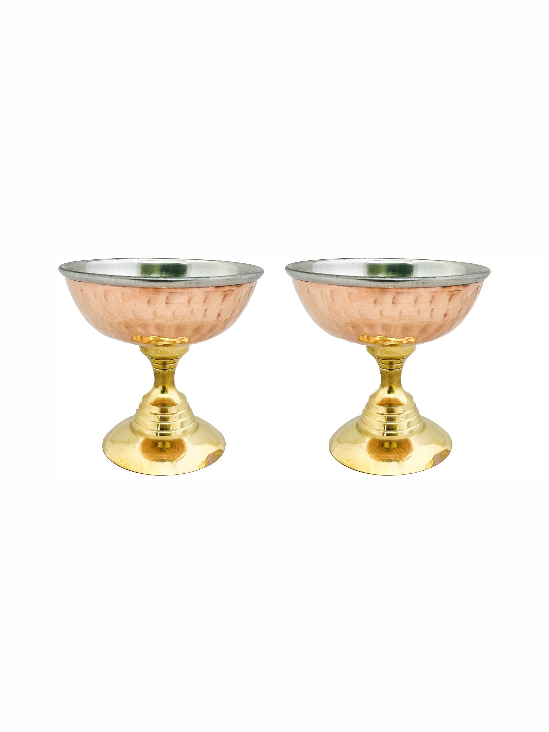 

Shivshakti Arts Gold Toned 2 Pieces Copper Glossy Bowls