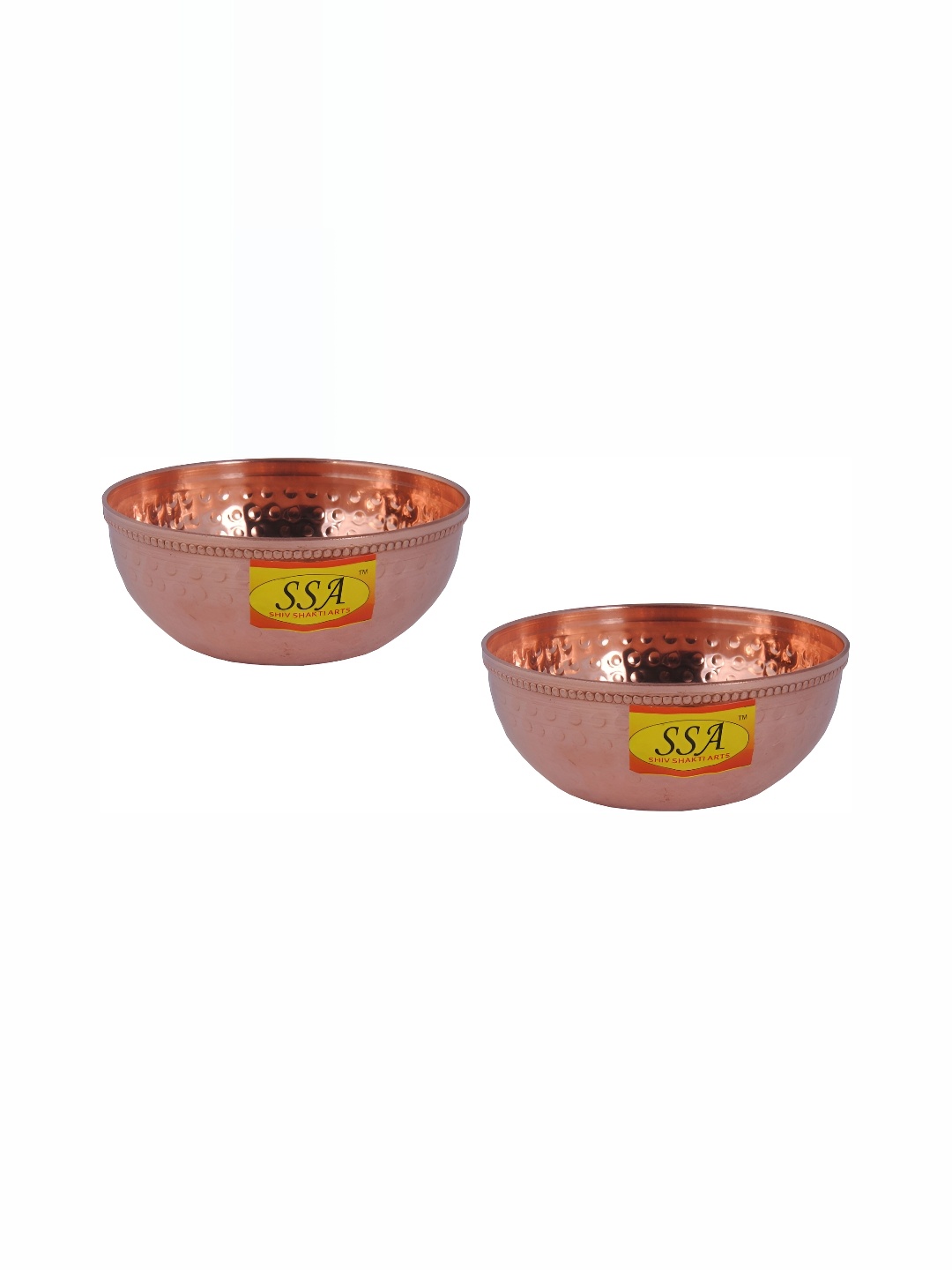

Shivshakti Arts Brown & 2 Pieces Copper Glossy Bowls