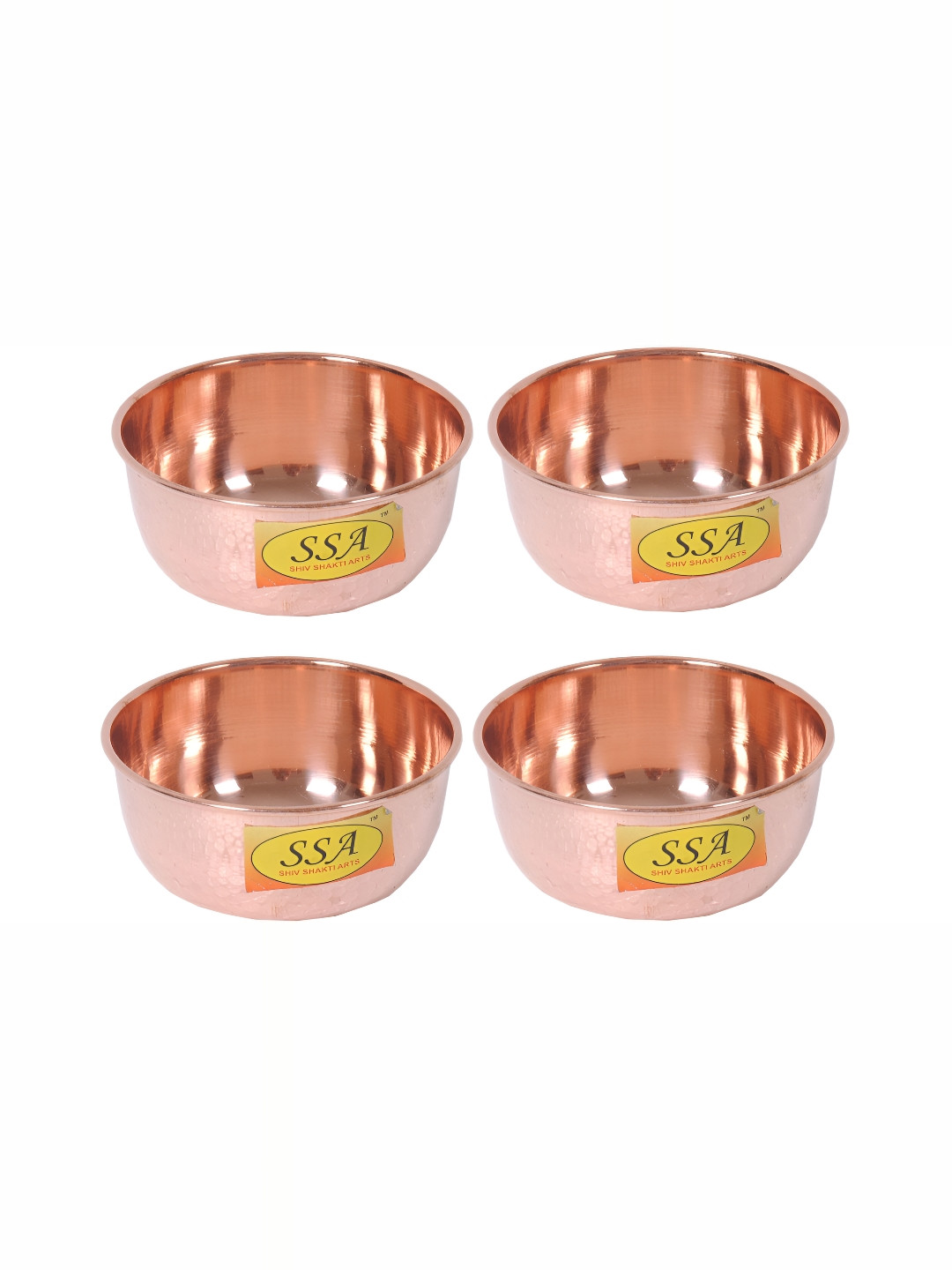 

Shivshakti Arts 4 Pieces Pure Copper Glossy Bowls