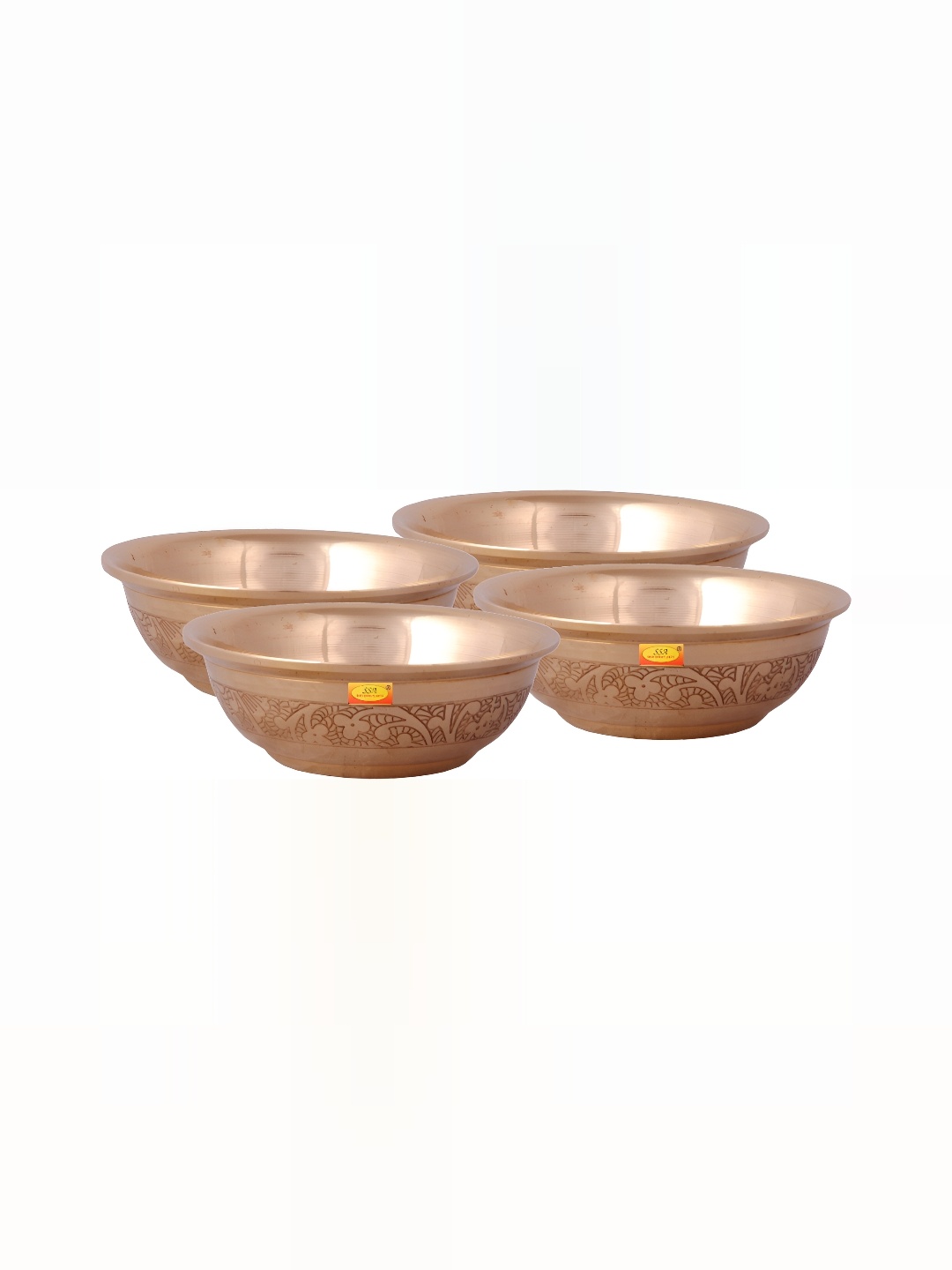 

Shivshakti Arts Yellow 4 Pieces Glossy Bowls 250 ml Each