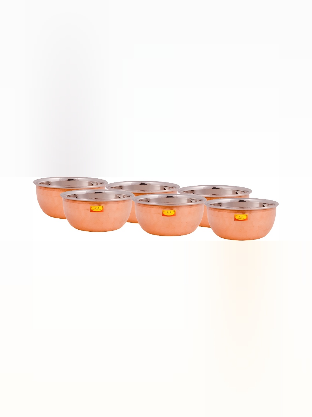 

Shivshakti Arts 2 Pieces Copper Glossy Bowls