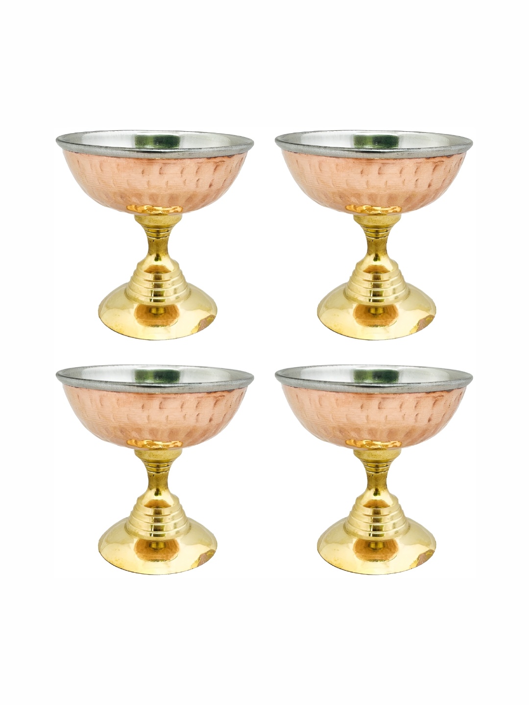 

Shivshakti Arts Brown 4 Pieces Copper Glossy Bowls 150 ml