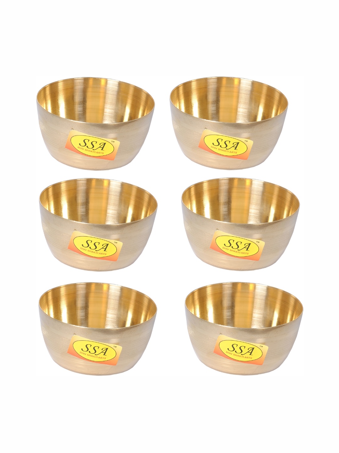 

Shivshakti Arts Yellow 6 Pieces Glossy Bowls 150 ml