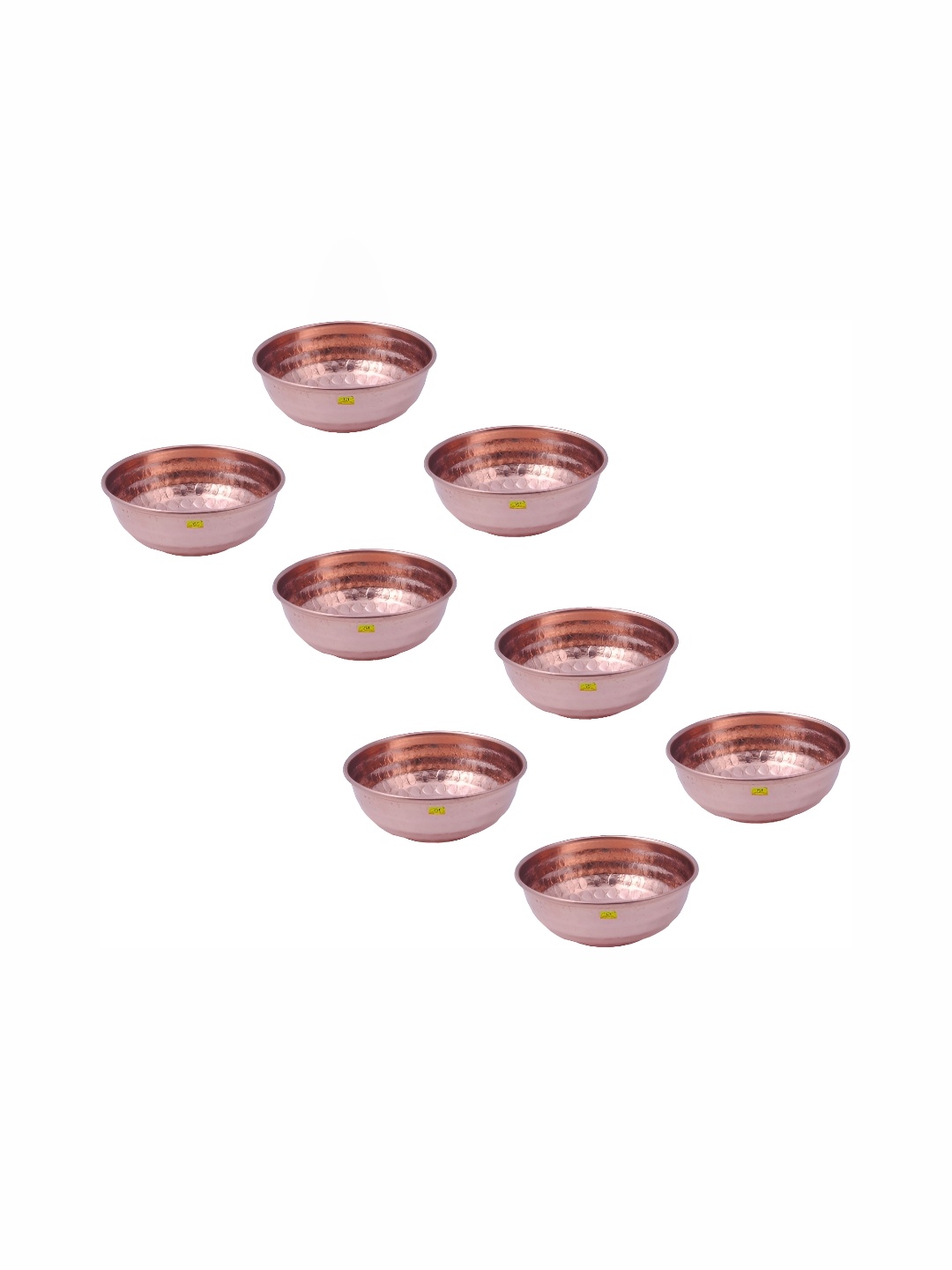 

Shivshakti Arts Brown 8 Pieces Copper Glossy Bowls 125 ml each