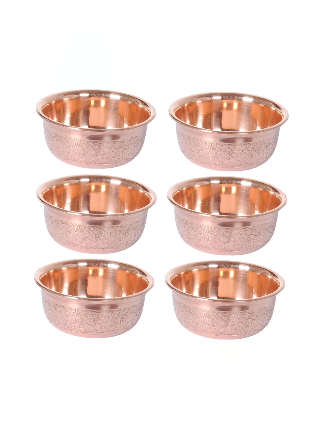 

Shivshakti Arts Brown 6 Pieces Copper Bowls