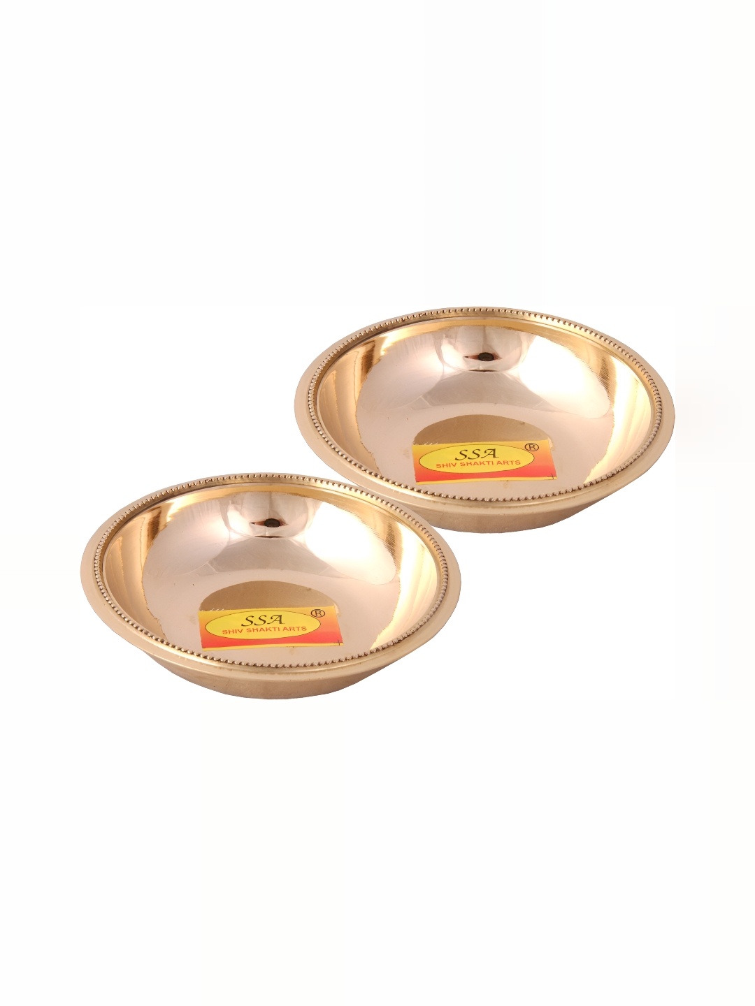 

Shivshakti Arts Gold Toned 2 Pieces Glossy Bowls 50 ml Each