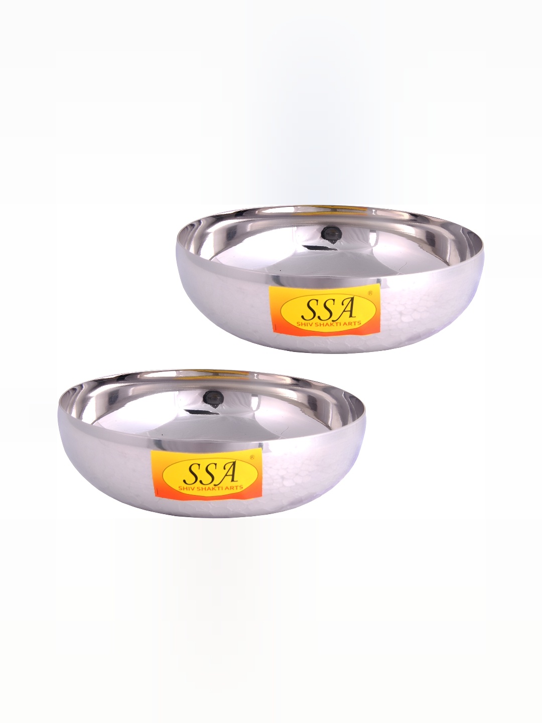 

Shivshakti Arts Silver-Toned 2 Pieces Stainless Steel Glossy Pudding Bowls 150 ml