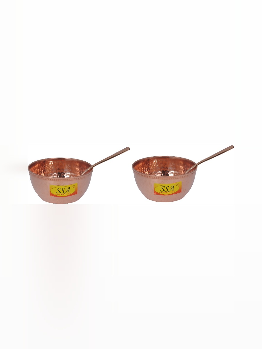 

Shivshakti Arts Brown 2 Pieces Copper Glossy Bowls 150 ml