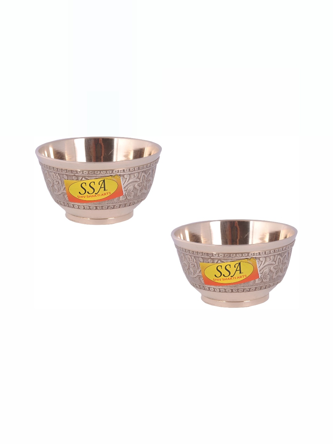 

Shivshakti Arts Yellow 2 Pieces Glossy Bowls 150 ml Each