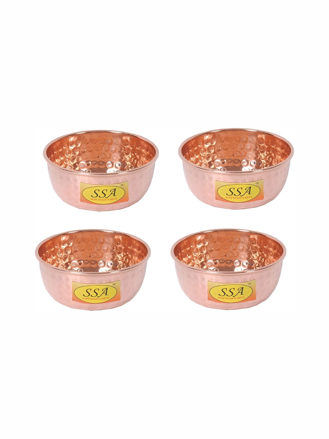 

Shivshakti Arts Brown 4 Pieces Copper Glossy Bowls 50 ml
