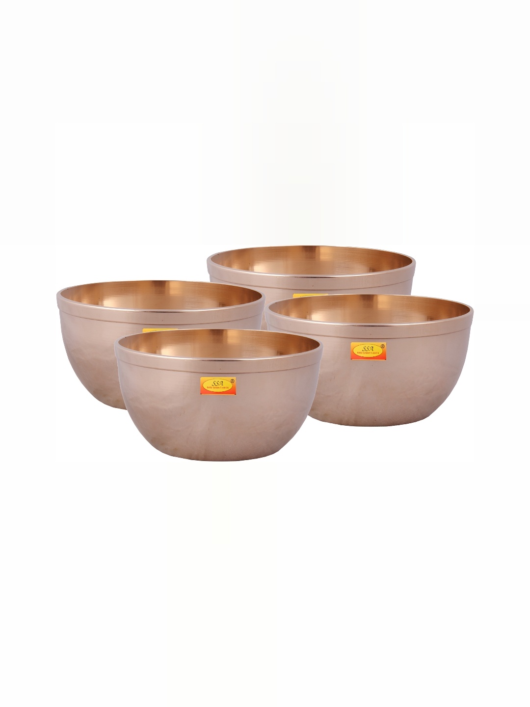 

Shivshakti Arts Yellow 4 Pieces Glossy Bowls