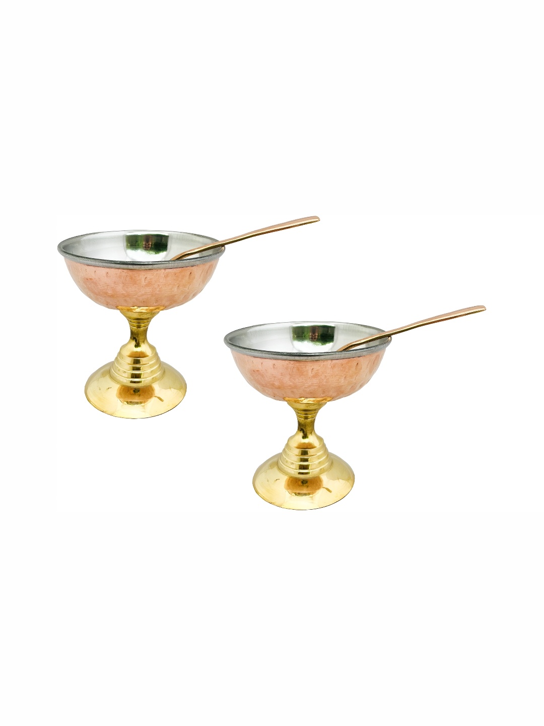 

Shivshakti Arts Brown 4 Pieces Copper Glossy Dishwasher Safe Bowls 150 ml