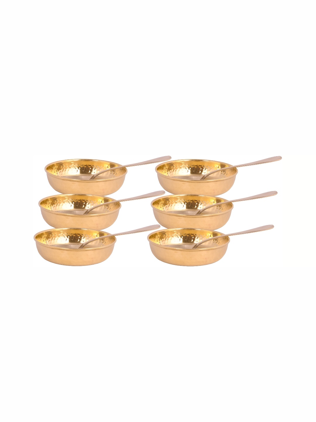 

Shivshakti Arts Yellow 12 Pieces Brass Glossy Dishwasher Safe Bowls 150 ml