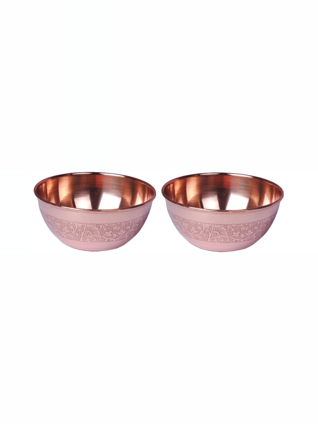 

Shivshakti Arts Ethnic Motifs Brown 2 Pieces Copper Glossy Bowls 150 ml