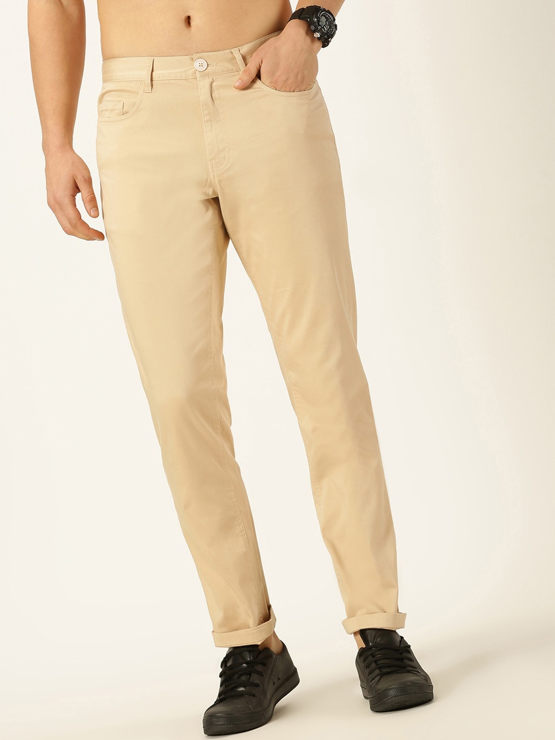 

Harvard Men Beige Smart Mid Rise Chinos