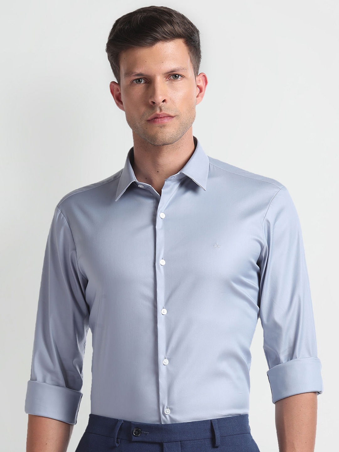 

Arrow New York Brooklyn Slim Fit Spread Collar Formal Shirt, Blue