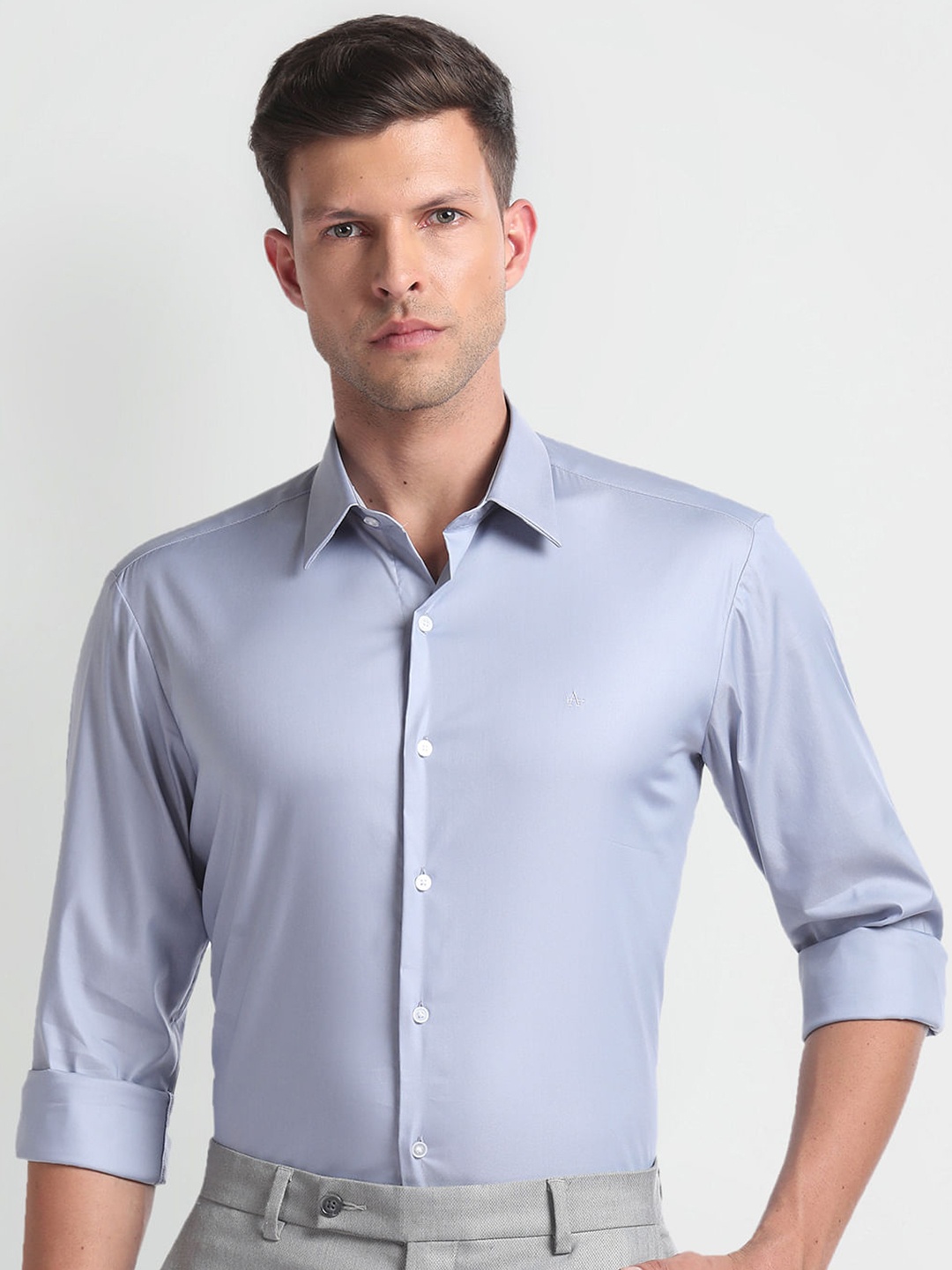

Arrow New York Slim Fit Spread Collar Formal Shirt, Blue