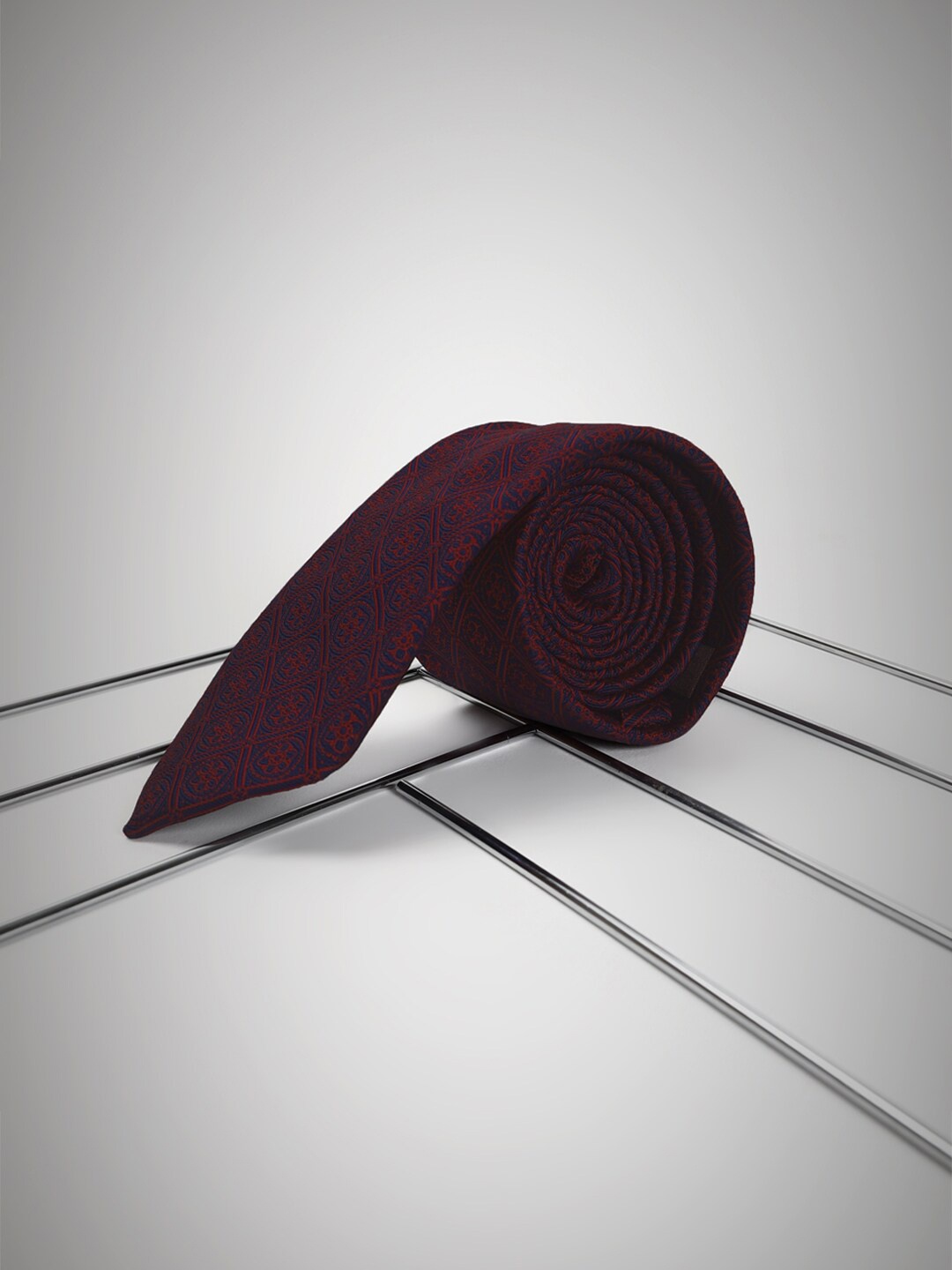 

Louis Philippe Men Woven Design Broad Tie, Purple