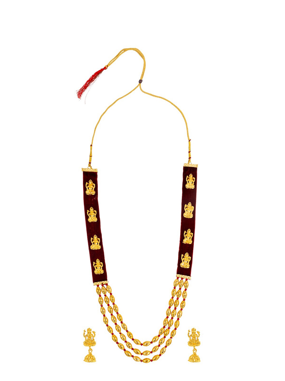 

Shining Jewel - By Shivansh Gold Plated Lakshmi Design Jewellery Set