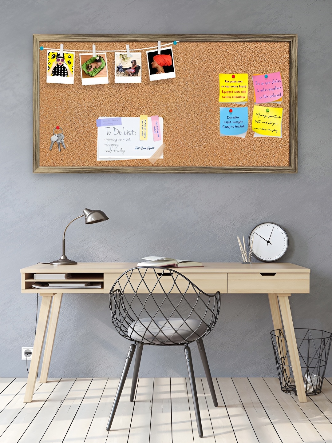 

ArtzFolio Brown & Yellow Printed Wooden Bulletin Board & Sticky Notes Wall Hangings Decor