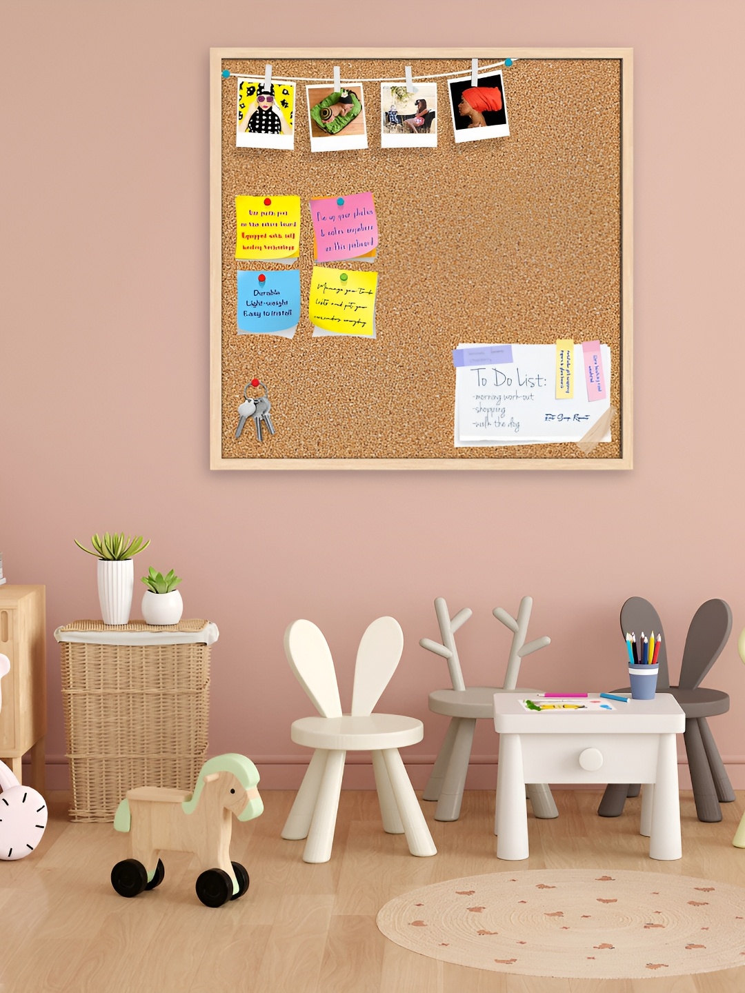 

ArtzFolio Camel Brown & Yellow Printed Wooden Bulletin Board & Sticky Notes Wall Decor