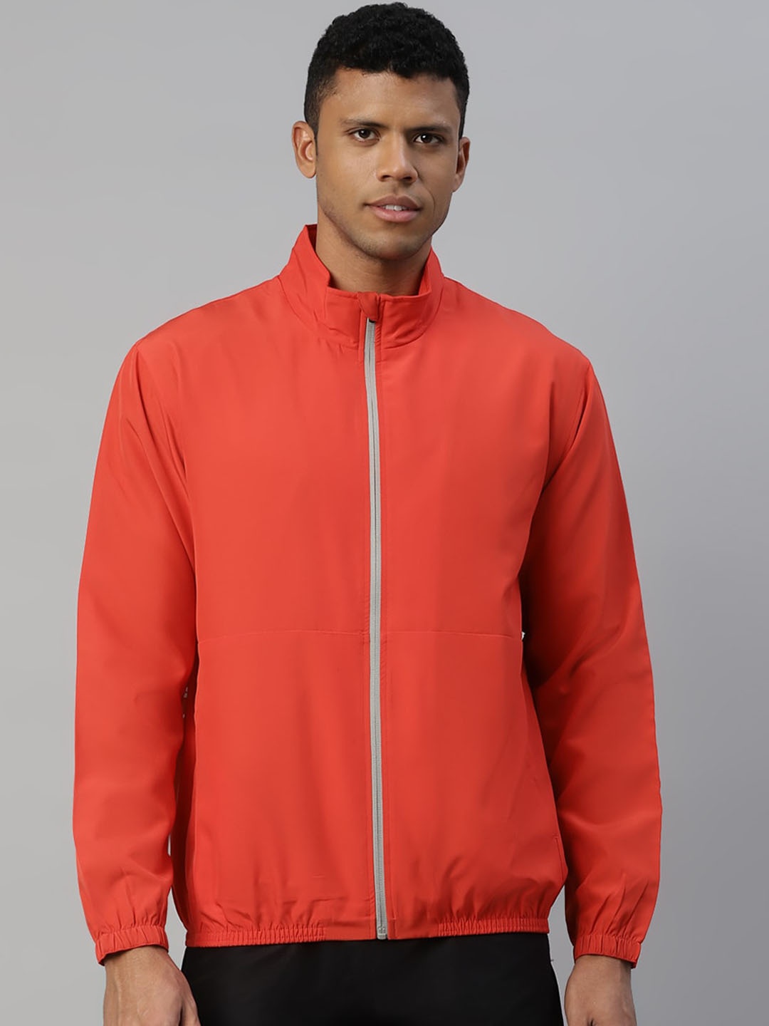 

DIDA Stand Collar Dry Fit Technology Lightweight Sporty Jacket, Red