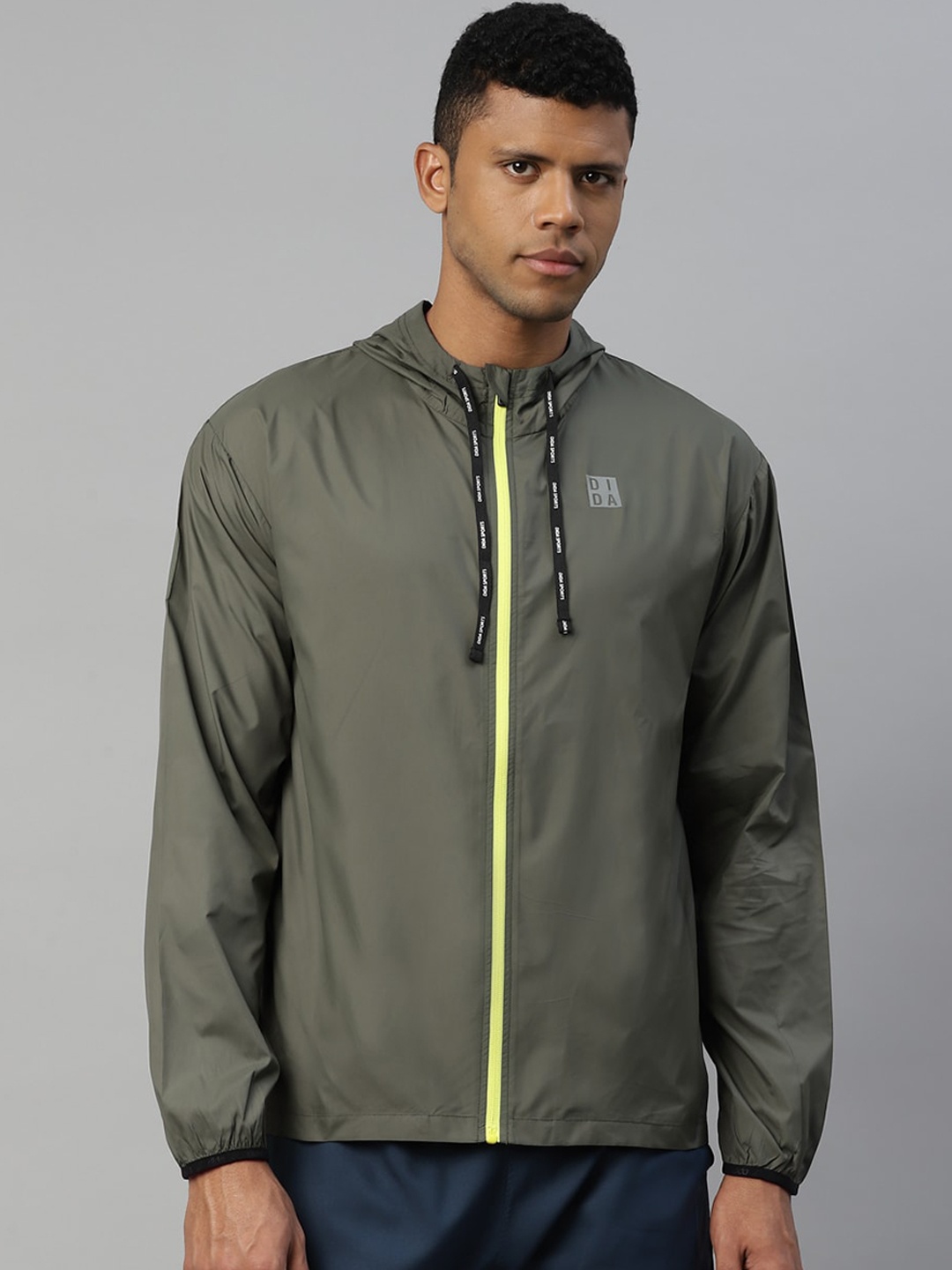 

DIDA Men Light Elite Wind-Proof Quick-Dry Regular-Fit Sporty Hood Jacket, Green