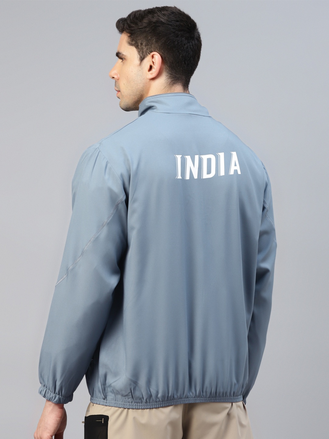 

DIDA Men Elite Quick-Dry Regular-Fit Activewear INDIA Sports Training Jacket, Grey