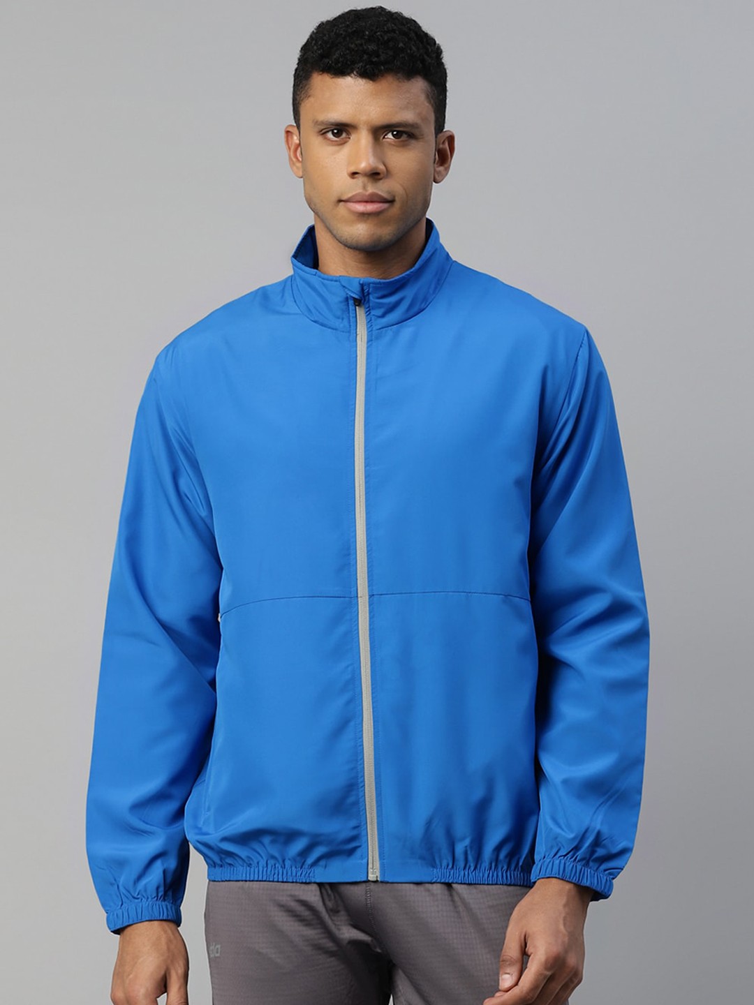 

DIDA Men Ultra Regular Dry-Fit Gym Training Sports Jacket, Blue