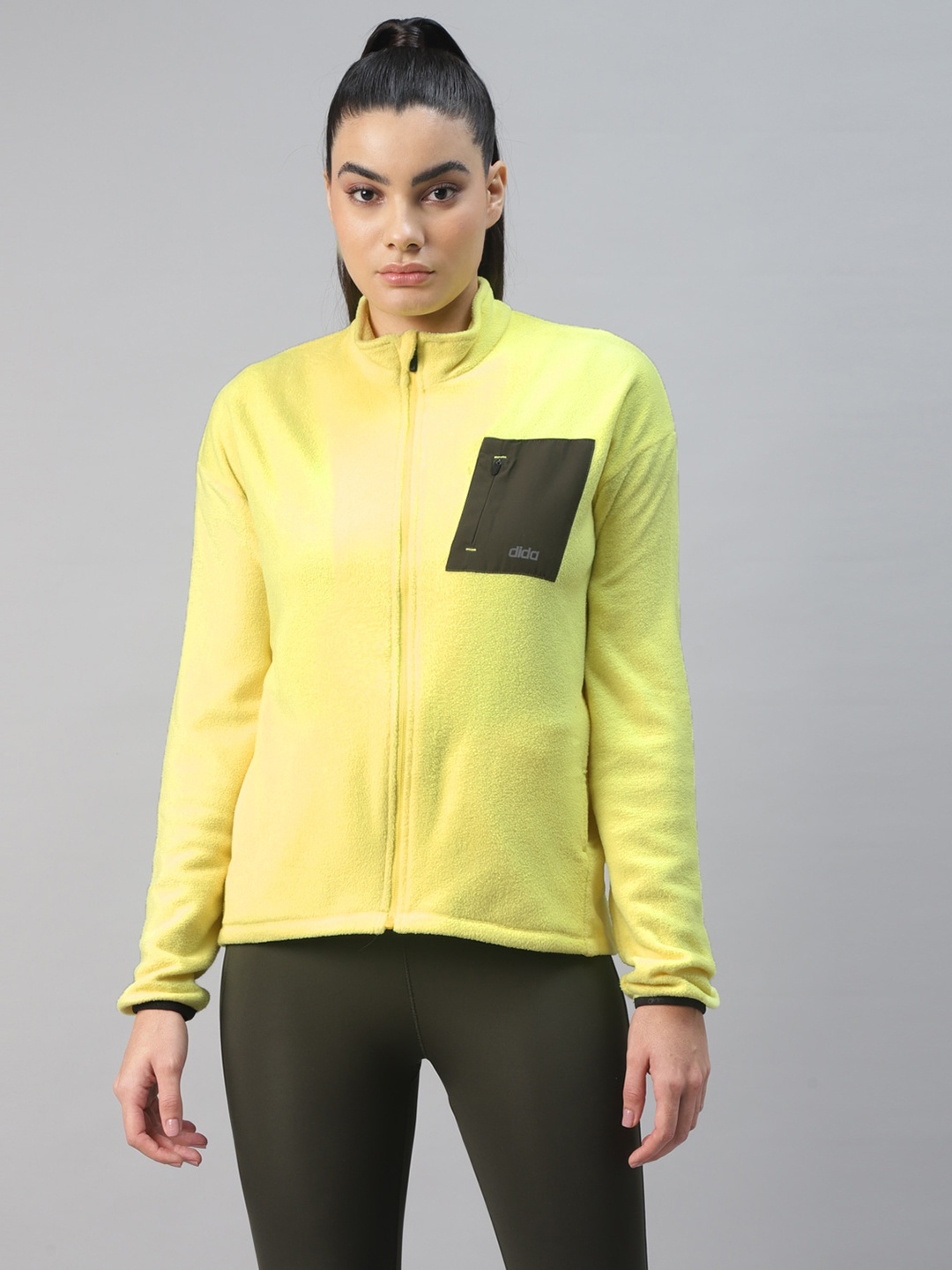 

DIDA Women Light Urban Soft Warm Quick-Dry Regular-Fit Sporty Winter Fleece Jacket, Yellow