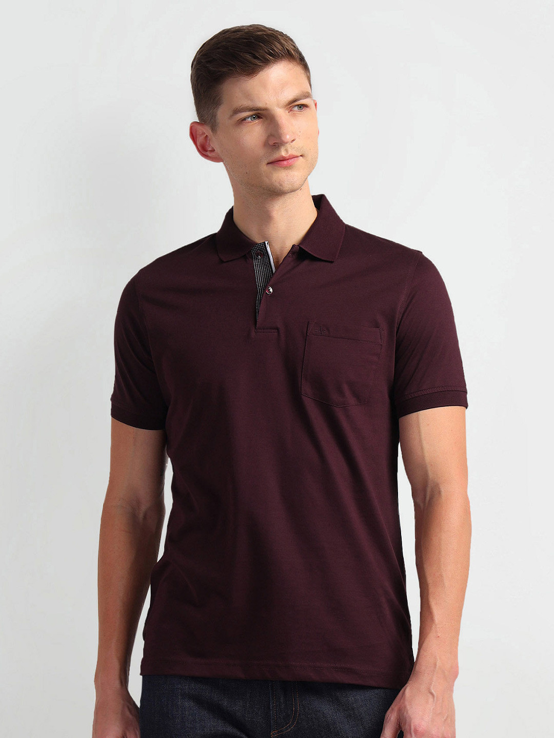 

Arrow Polo Collar Short Sleeves T-shirt, Burgundy