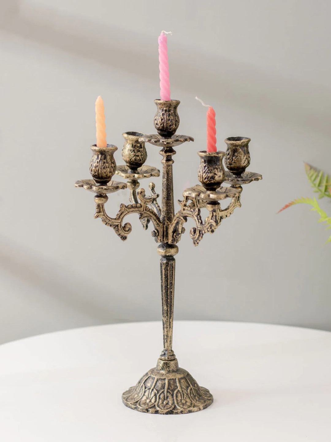 

THEDECORKART Metallic-Toned Metal Candle Holders