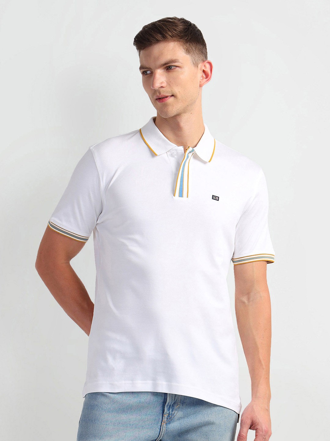 

Arrow Sport Polo Collar Short Sleeves T-shirt, White