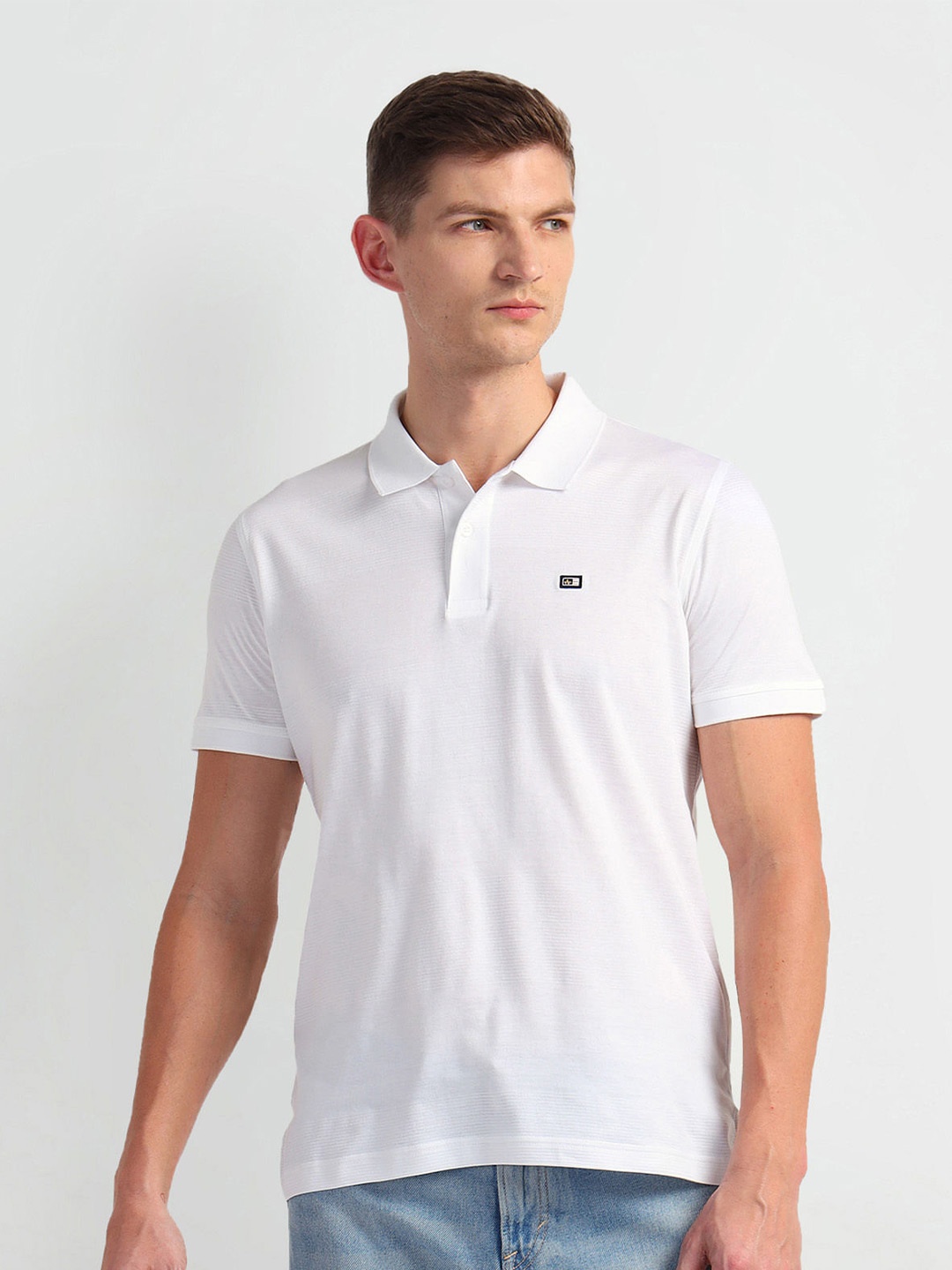 

Arrow Sport Polo Collar Short Sleeves T-shirt, White
