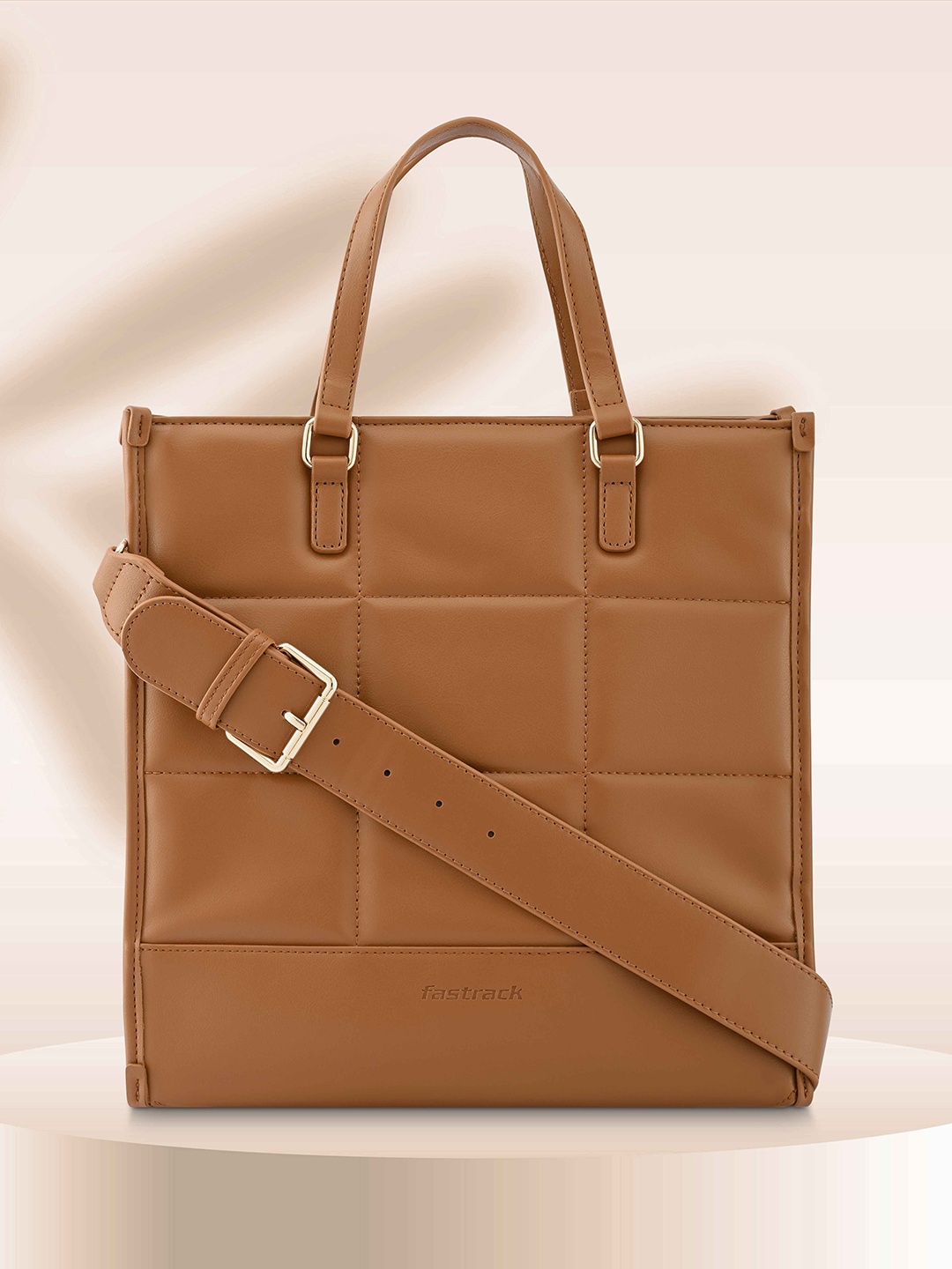 

Fastrack Textured Shopper Tote Bag, Tan