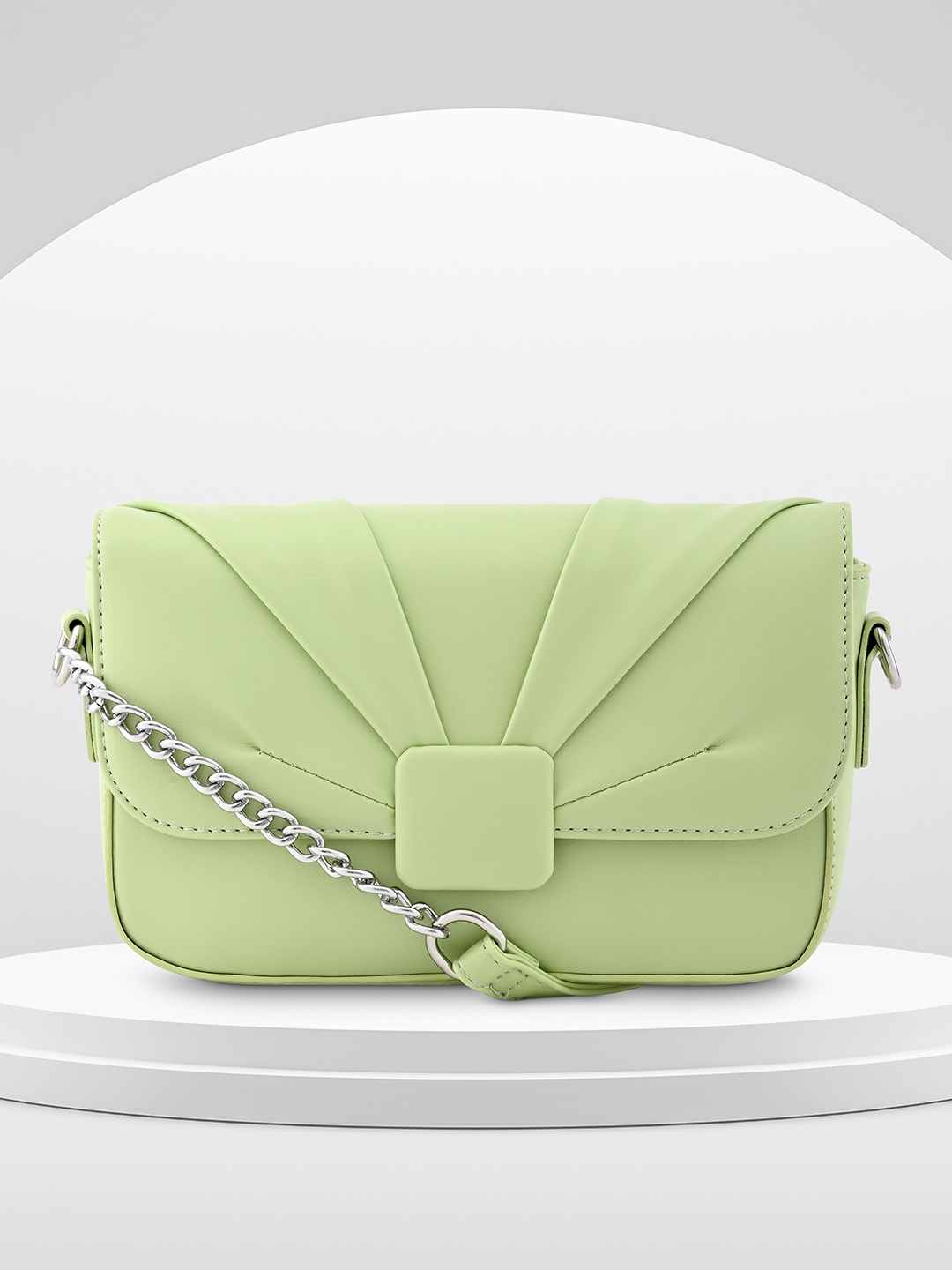 

Fastrack Textured Structured Sling Bag, Green