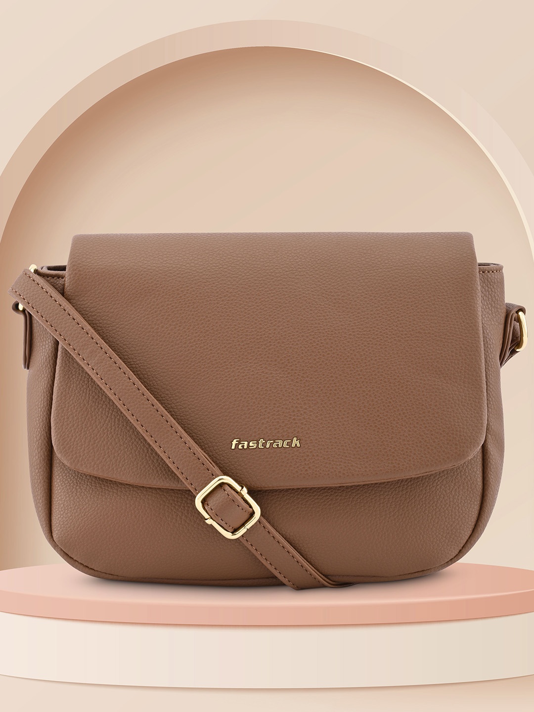 

Fastrack Structured Sling Bag, Tan