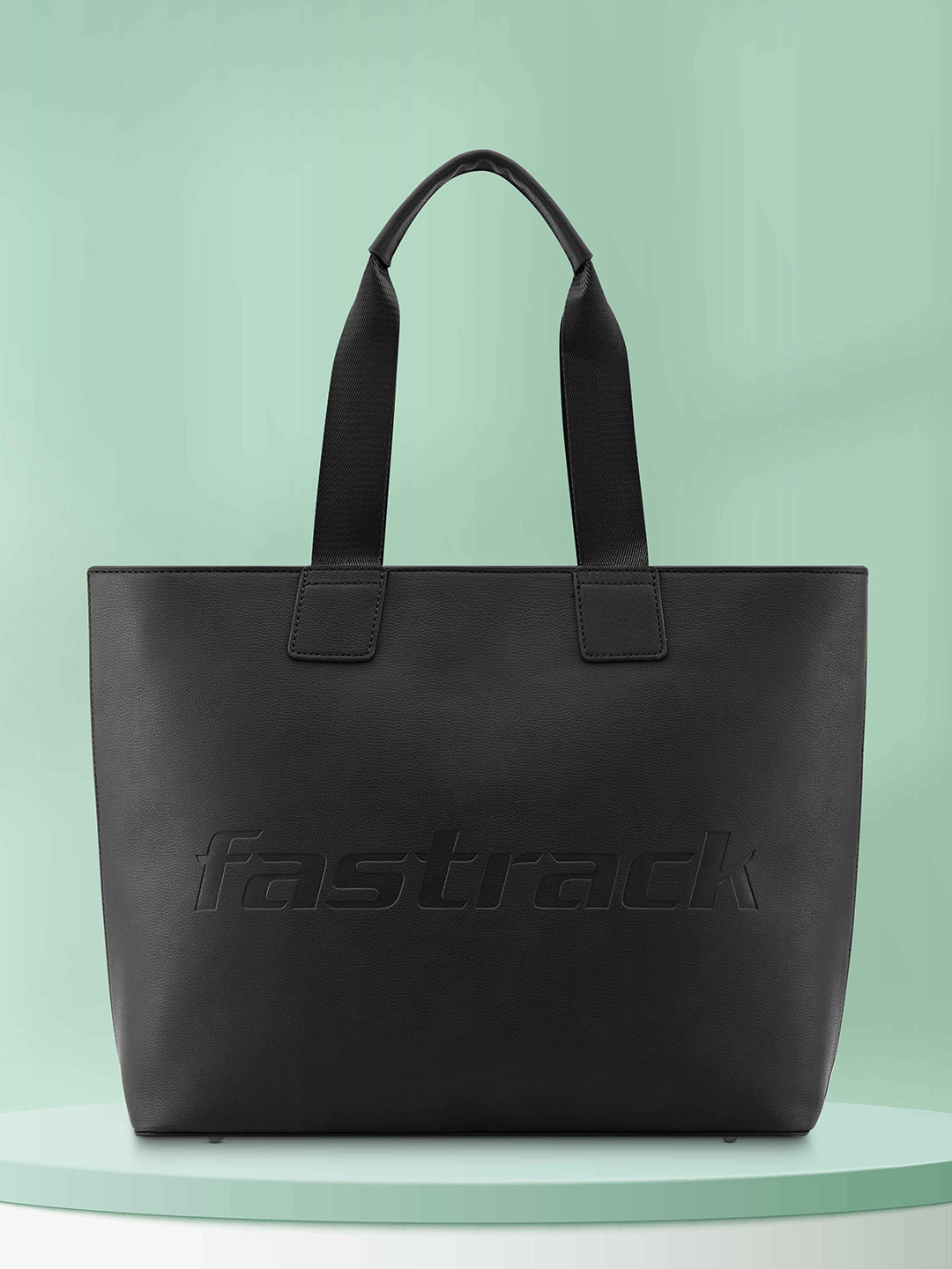 

Fastrack Typography Printed Shopper Tote Bag, Black