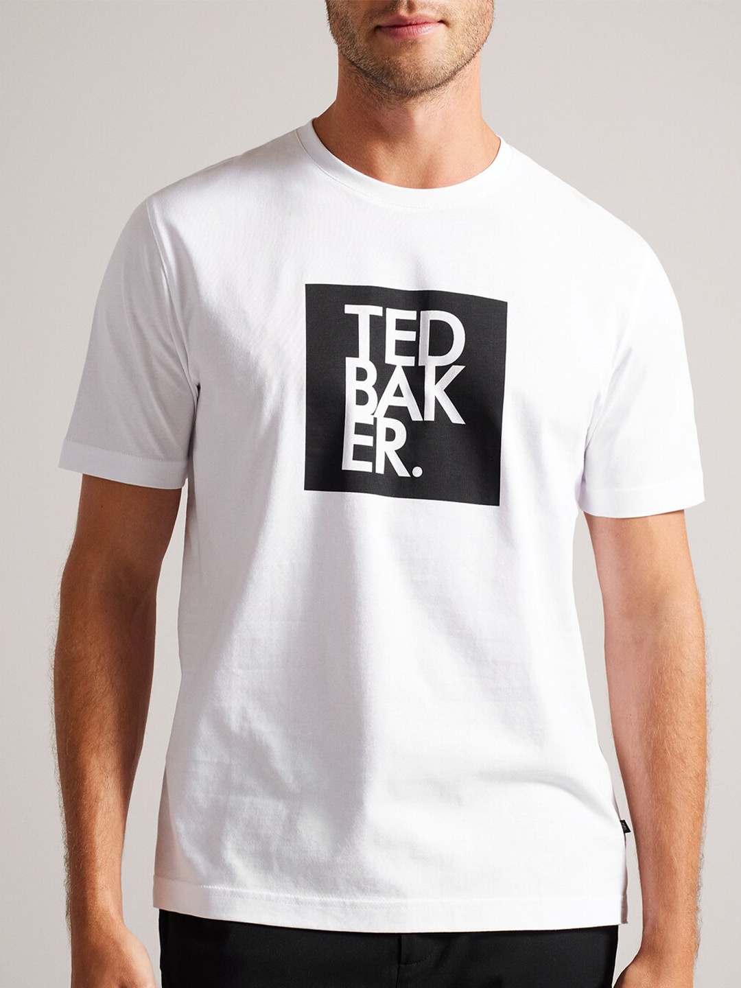 

Ted Baker Typography Printed Cotton T-shirt, White
