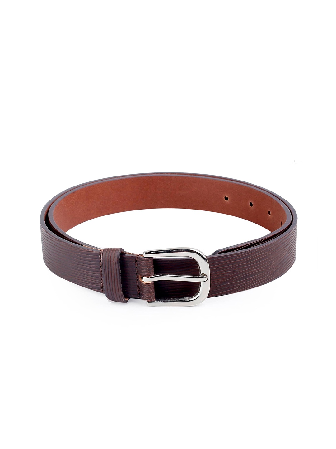 

bacca bucci Women Textured Leather Belt, Brown